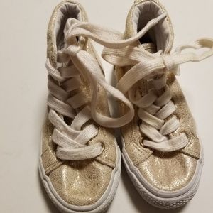 Gold high tops-girls size 9